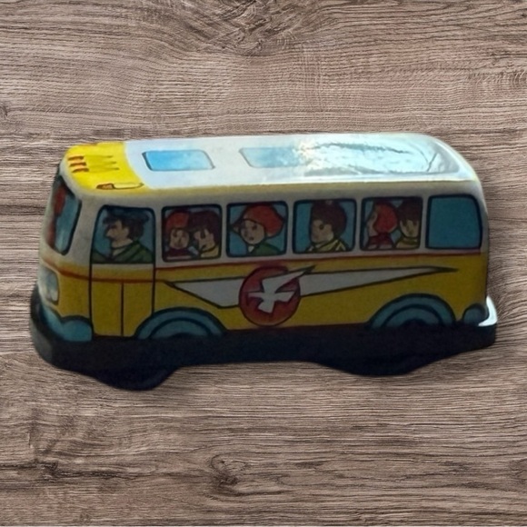 Vintage Super Mini Series Litho Tin Friction Tour Bus Toy - Japan - Picture 2 of 6